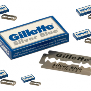تیغ یدک سنتی ژیلت مدل Silver Blue ( ۶ بسته ۵ عددی )