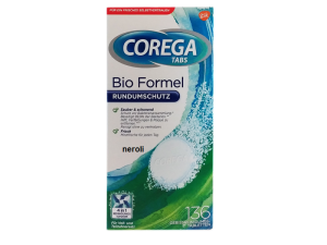 قرص تمیز کننده دندان مصنوعی کورگا مدل Bio Formula بسته 136 عددی