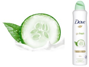اسپری ضد تعریق زنانه داو مدل go fresh با رایحه خیار و چای سبز