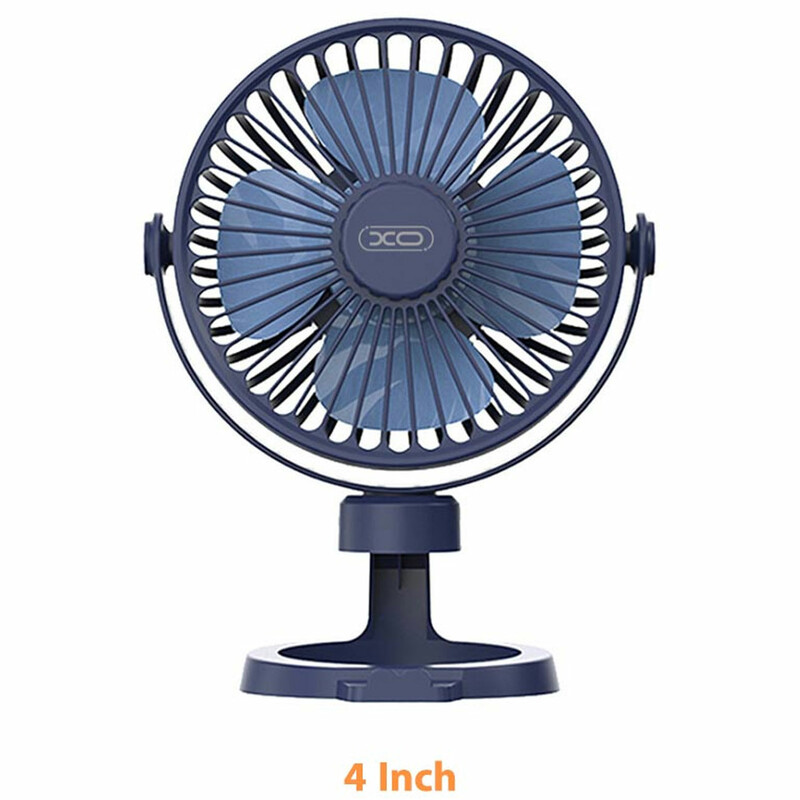 پنکه شارژی رومیزی 4 اینچی و هولدر موبایل ایکس او MF78