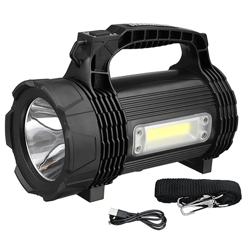 چراغ قوه کمپینگ شارژری و پاوربانک ضدآب اسمایلینگ شارک PS-889