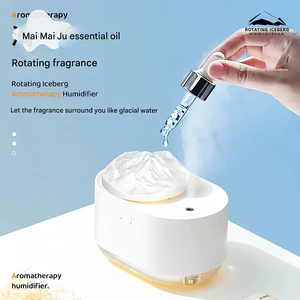 قیمت دستگاه رطوبت ساز و آروماتراپی شارژی طرح کوه یخ چرخان