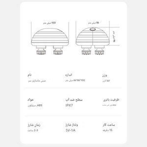 ماساژور قابل شارژ ناحیه سر