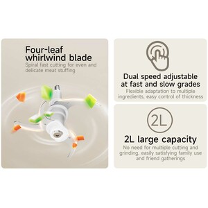 چرخ گوشت و غذا ساز چندمنظوره 2 لیتری درما شیائومی