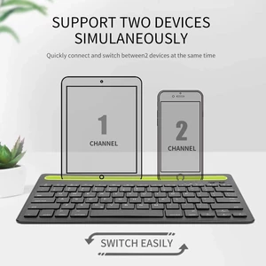 صفحه کلید بیسیم شارژی با استند موبایل و تبلت