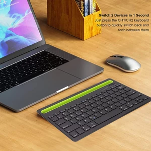 فروش کیبورد بی‌سیم شارژی با استند موبایل و تبلت