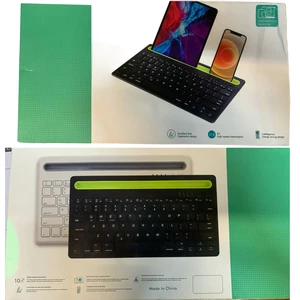 کیبورد بی‌سیم شارژی با استند موبایل و تبلت