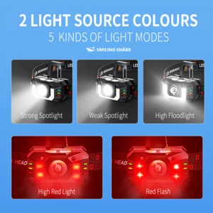 کیفیت هدلایت 2000 میلی‌آمپر‌ساعت اسمایلینگ شارک TD0189  ظرفیت باتری براساس اطلاعات جعبه چک شود