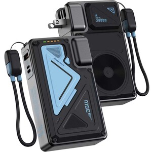 پاوربانک 20000 وایرلس و شارژر دیواری تایپ‌سی، USB و لایتنینگ فست شارژ 35 وات پاورولوژی Powerology PPBMH104BK