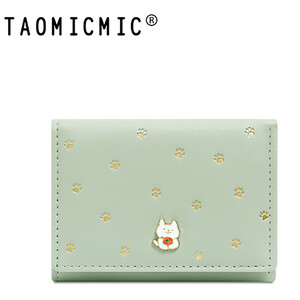 خرید کیف پول زنانه فانتزی تاشو طرح پنجه گربه تائومیک میک