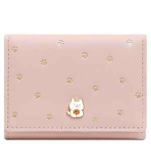 خرید کیف پول زنانه فانتزی تاشو طرح پنجه گربه تائومیک میک