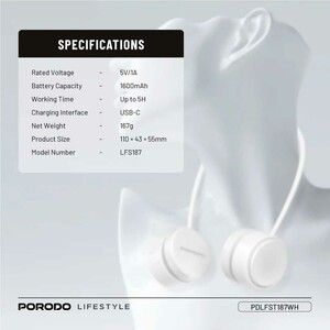 پنکه گردنی شارژی بدون پره پورودو