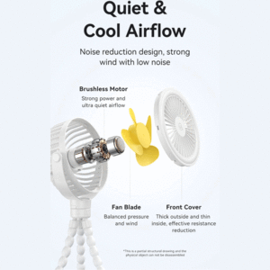 قیمت فن شارژی قابل اتصال به دسته کالسکه یوسامز