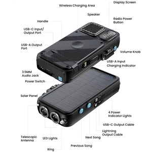 فروش پاور بانک خورشیدی، اسپیکر، رادیو، چراغ قوه، ساعت دیجیتالی و شارژر وایرلس پاورولوژی