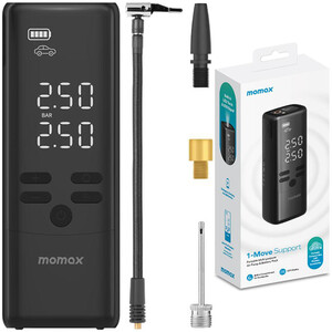 پمپ باد و چراغ قوه شارژی مومکس CR16D