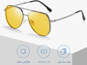 کیفیت عینک آفتابی پولاریزه karen bazaar CP8809 New polarized toad mirror double beam stainless steel sunglasses