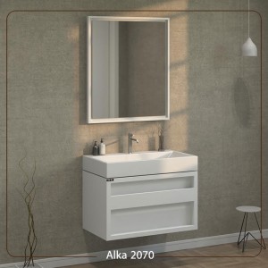 روشویی لاکچری کشودار طوسی  آلکا کد 2070