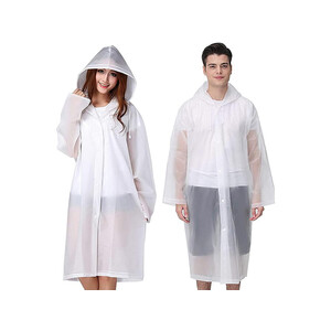 پانچو بارانی  قابل استفاده مجدد 1pc Reusable EVA Rain Ponchos, Raincoat Jacket For Adults And Teens