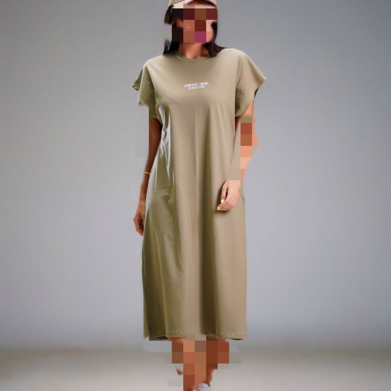 پیراهن سرشانه افتاده چاپدار