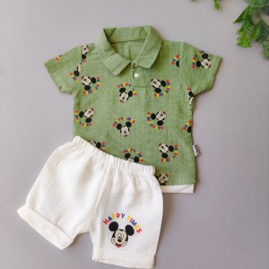 ست تیشرت و شورتک طرح میکی