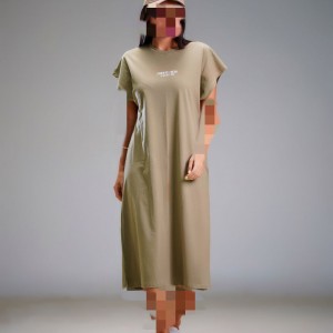 پیراهن سرشانه افتاده چاپدار