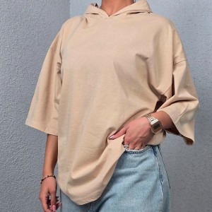 تیشرت باکسی کلاه دار