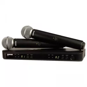 میکروفن بیسیم وکال دو دسته SHURE مدل BLX 288/SM58