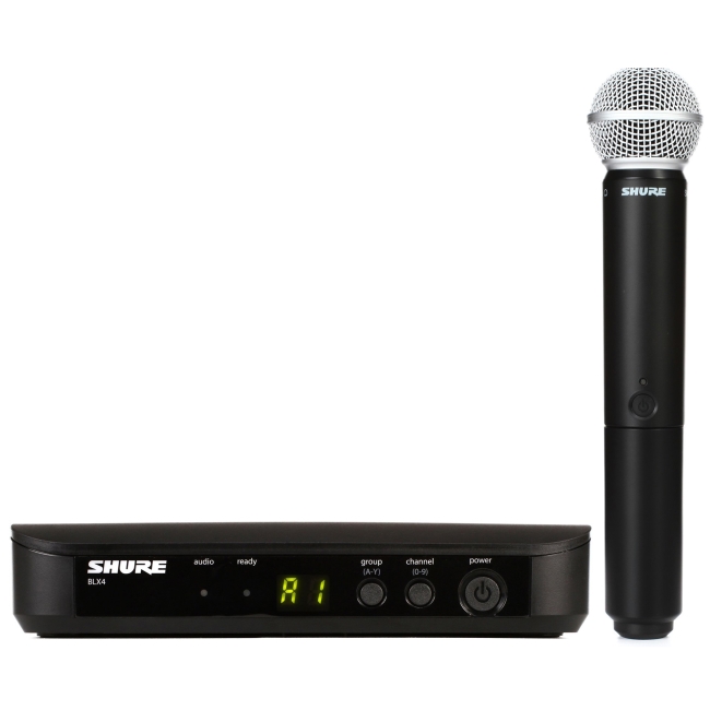 میکروفن بی سیم وکال دستی SHURE مدل Blx24/SM58(اصلی)