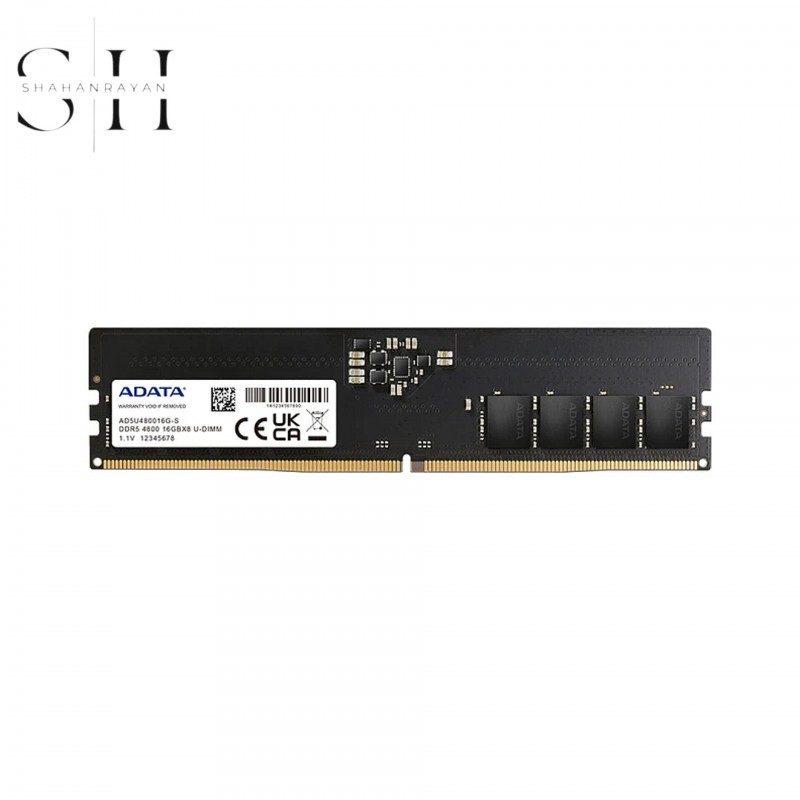 رم کامپیوتر DDR5  تک کاناله 4800 مگاهرتز CL40 ای دیتا مدل Premier ظرفیت 16 گیگابایت