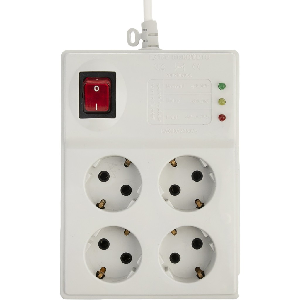 محافظ برق پارت الکتریک ۴ خانه ارت دار با کابل ۳ متر