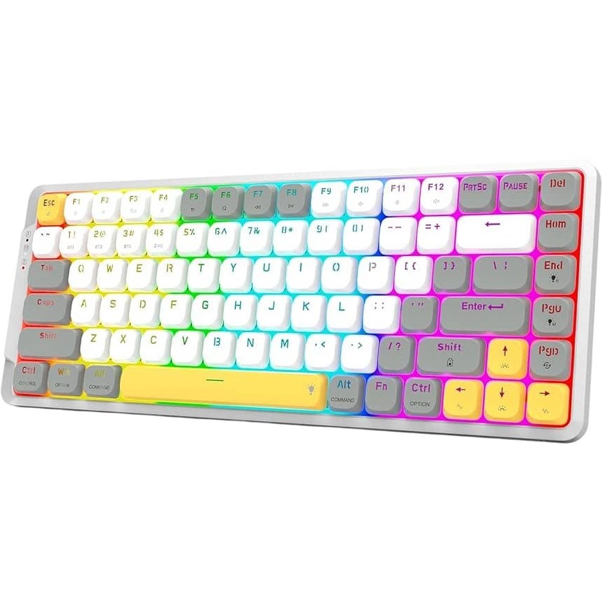 کیبورد گیمینگ ردراگون مدل TL84، سوییچ مکانیکال آبی، نورپردازی RGB