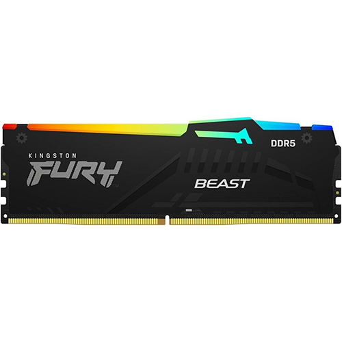 رم کینگستون مدل Fury Beast RGB ظرفیت ۳۲ گیگابایت DDR5 فرکانس ۶۰۰۰ مگاهرتز دو کاناله CL40