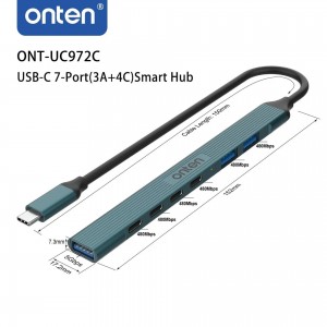 هاب تایپ سی اونتن مدل Hub Onten 7Port Type-C UC 972C