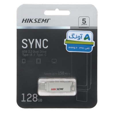 فلش هیکسومی( HIKSEMI ) مدل SYNC TYPE-C OTG ظرفیت 128 گیگ