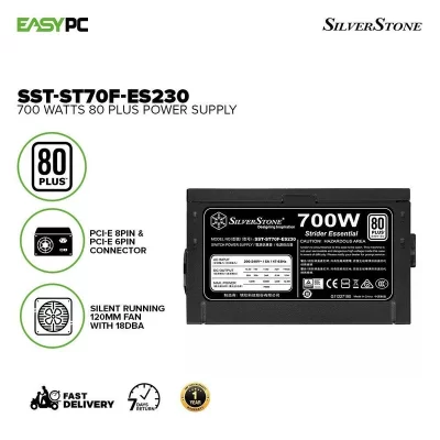 منبع تغذیه کامپیوتر سیلوراستون مدل Essential SST-ST70F-ES230 توان 700 وات