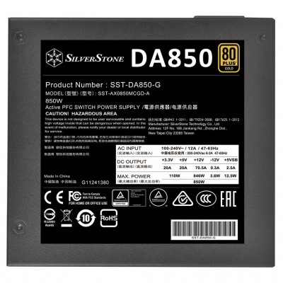 منبع تغذیه کامپیوتر سیلوراستون مدل SST-DA850-G