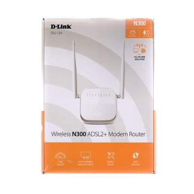مودم روتر ADSL2 Plus بی سیم N300 دی-لینک مدل DSL-124 New
