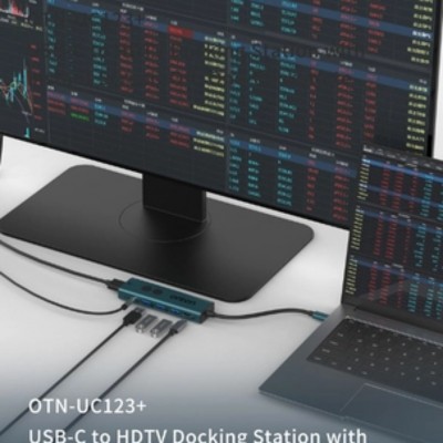 هاب 5 پورت تایپ سی اونتن مدل UC123 با 2 پورت USB 2.0 و پورت USB 3.0 و HDMI
