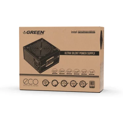 منبع تغذیه کامپیوتر گرین مدل GP500A-ECO Rev3.1 توان 500 وات