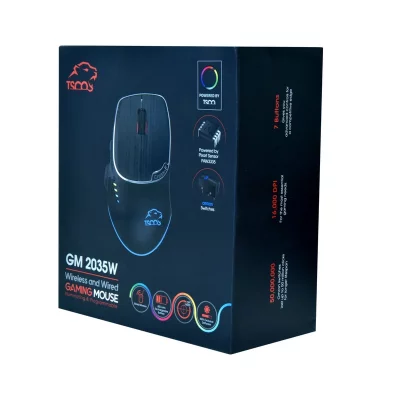 ماوس گیمینگ دوگانه بی‌سیم و باسیم تسکو مدل GM 2035