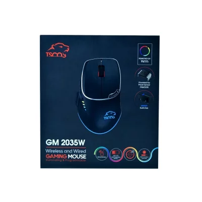 ماوس گیمینگ دوگانه بی‌سیم و باسیم تسکو مدل GM 2035