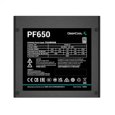 منبع تغذیه کامپیوتر دیپ کول مدل PF650 80 Plus White توان 650 وات