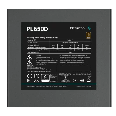 منبع تغذیه کامپیوتر دیپ کول مدل PL650D (ATX3.1)