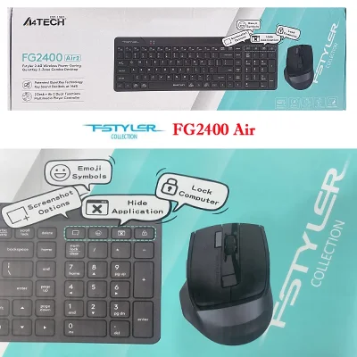 کیبورد و ماوس بی‌ سیم ای فورتک مدل FG_24OO_AIR2