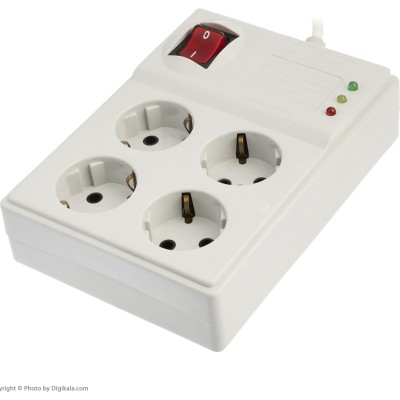 محافظ برق پارت الکتریک ۴ خانه ارت دار با کابل ۳ متر