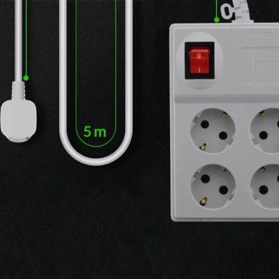 محافظ برق پارت الکتریک ۴ خانه ارت دار با کابل 5 متر