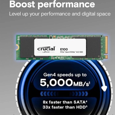 حافظه اس اس دی اینترنال کروشیال E100 M.2 2280 NVMe ظرفیت 1 ترابایت