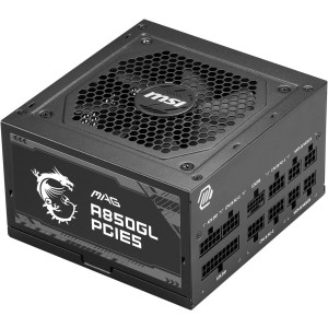 منبع تغذیه کامپیوتر ام اس آی مدل MAG A850GL PCIE5 80 Plus Gold توان 850 وات