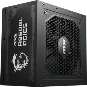 منبع تغذیه کامپیوتر ام اس آی مدل MAG A850GL PCIE5 80 Plus Gold توان 850 وات