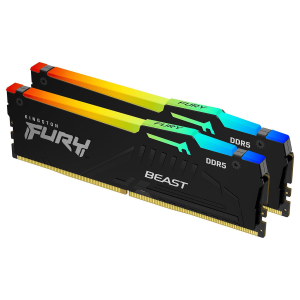رم کینگستون مدل Fury Beast RGB ظرفیت ۳۲ گیگابایت DDR5 فرکانس ۶۰۰۰ مگاهرتز دو کاناله CL36